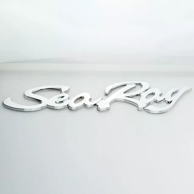 1Pc Sea Ray Searay Script Chrome Emblem Badge Boat Logo 12-3/4" New 3