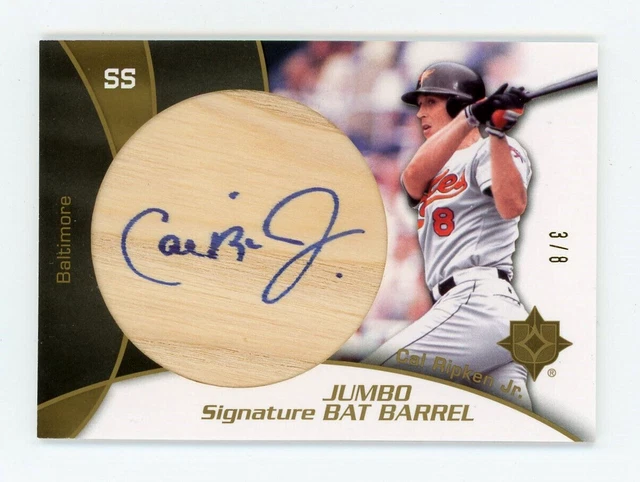 CAL RIPKEN JR 2009 UD Upper Deck Ultimate Jumbo Signature Bat Barrel Auto 3/8 SP CAL RIPKEN JR 2009 UD Upper Deck Ultimate Jumbo Signature Bat Barrel Auto 3/8 SP