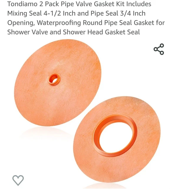 SCHLUTER KERDI PIPE Seal 3/4” and Mixing Valve Seal 41/2" £13.25