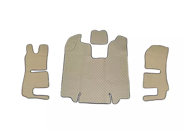 Conjunto De 4 Piezas Beige Cuero Eco Alfombrillas para Scania R 2013-2016 Aire