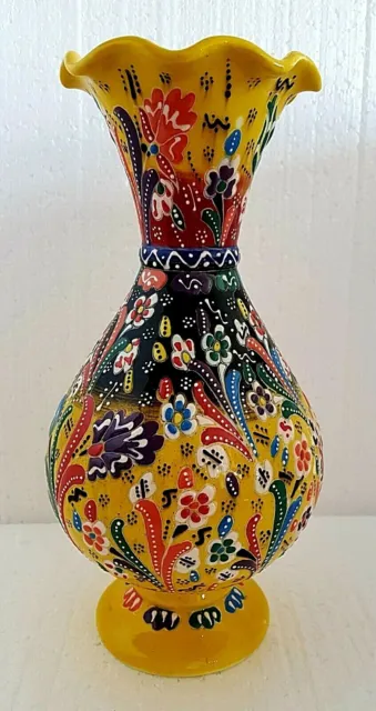 Turkish/Anatolian Handmade Ceramic Vase with Beautiful Hand Painting Pottery