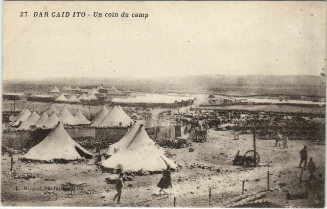 CPA AK DAR CAID ITO un coin du camp MAROC (23363)