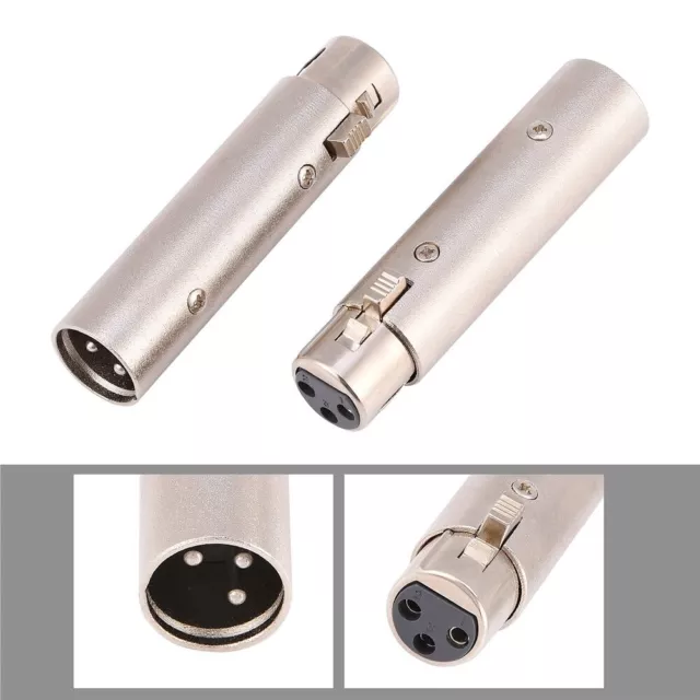 5-Pin XLR Male to 3pinFemale Socket Connector Audio Microphone Extension Adapter