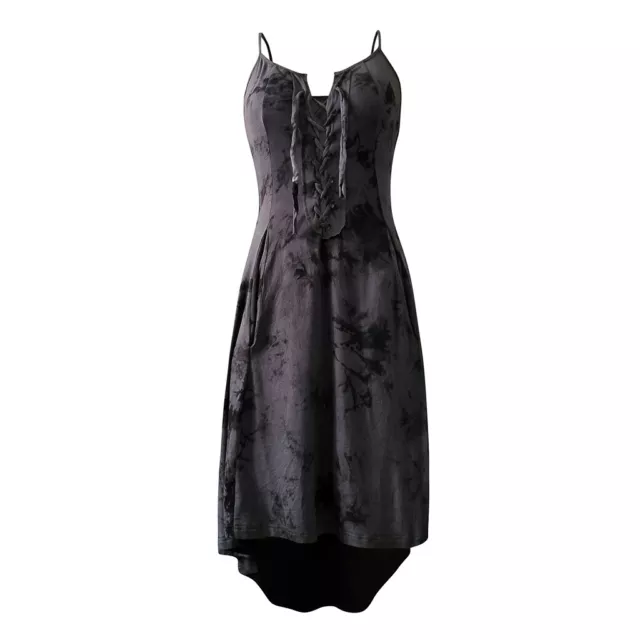 Steampunk Lace-Up Dress Waist Sling Dress Gothic Party Strappy High Women