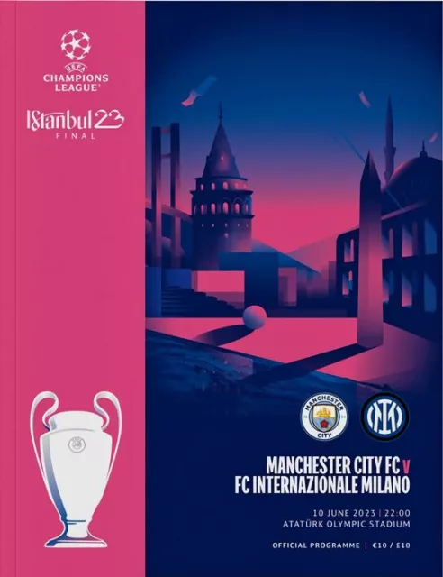 2023 Champions League Final Programme - Manchester City v Inter Milan - IN STOCK