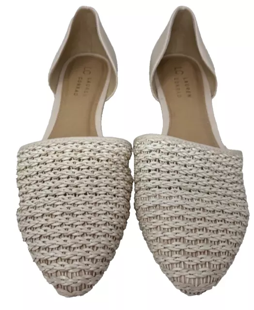 LC Lauren Conrad Women's Calcite Slip On Woven Flats Natural Size:8 73D 2