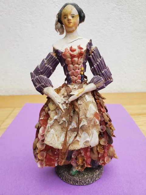 POUPÉE FIGURINE EN coquillages « Le Grand Chapeau » seashell Doll shabby chic EUR 30,00 - FR POUPÉE FIGURINE EN coquillages « Le Grand Chapeau » seashell Doll shabby chic EUR 30,00 - FR