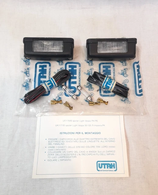 NOS Rare VESPA PX Faretti Luci Spoiler UTAH Spotlights Lights Spoiler no DRIVER