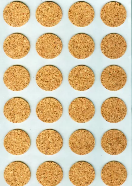 Cork Dots Self Adhesive 3/4" Diameter Cushion Floor Scratch Prevention & Crafts