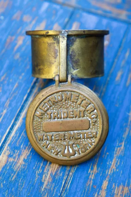 Vintage Brass Metro Meter Co. Trident Water Meter New York 2