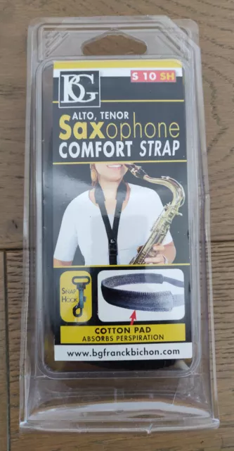 Bg Comfort Saxophone Strap Snap Hook S10Sh For Alto/ Tenor