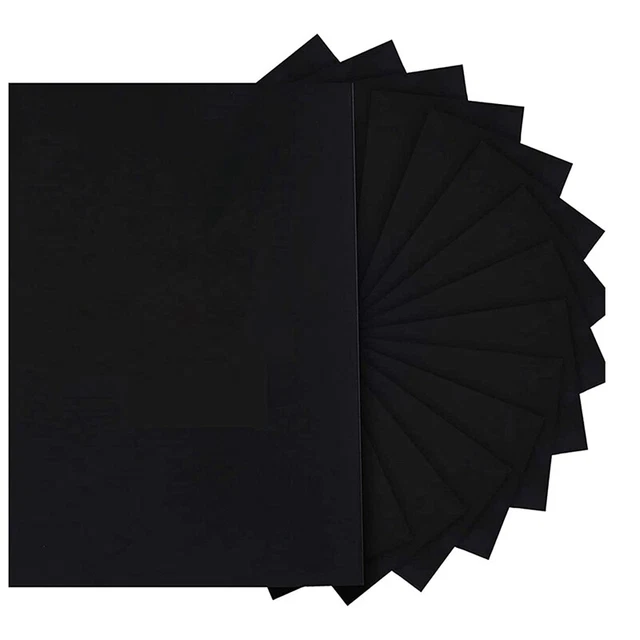 50 hojas negro, autoadhesivo, 250 g/m2 de espesor papel para Kartenh O1M1