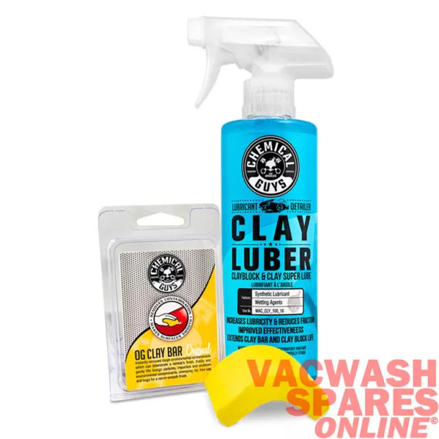 Chemical Guys Clay Luber & Original Clay Bar - Surface Contamination Remover Set