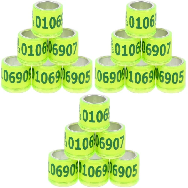 300 pz Anello Piccione Piedi Etichette Plastica Pollo Gambe Identificazione Colomba