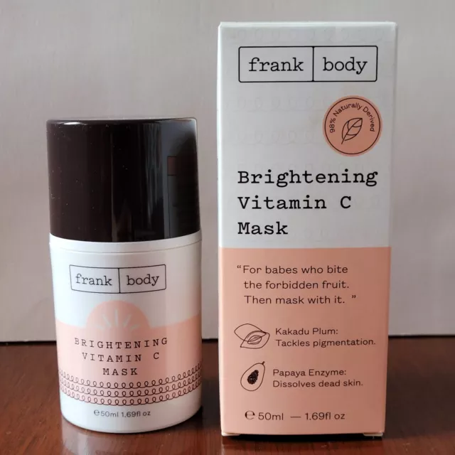 Frank Body Brightening Vitamin C Mask 1.69oz/50mL Resurfacing FULL SIZE SEALED