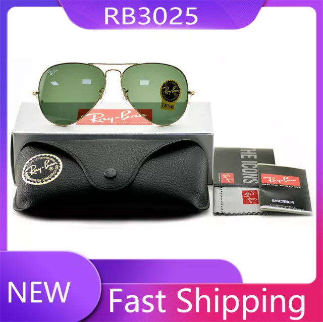 RAY-BAN RB3025 AVIATOR Gradient Sunglasses 58mm Gold Frame Polarize ...