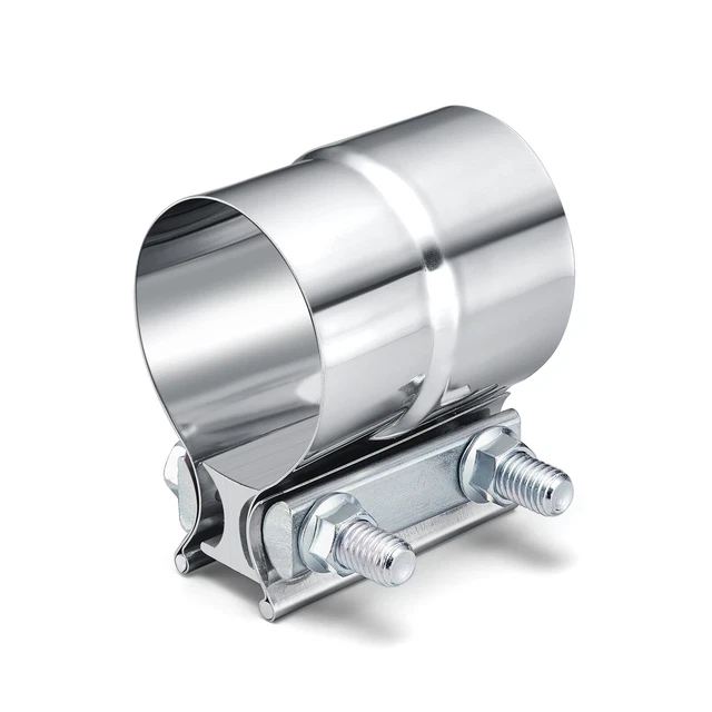 Muffler Clamp 2PCS 2.5" Stainless Exhaust Band Clamp Step Lap Joint For Catback Muffler Pipe 2 In Muffler Clamp - Foto 8