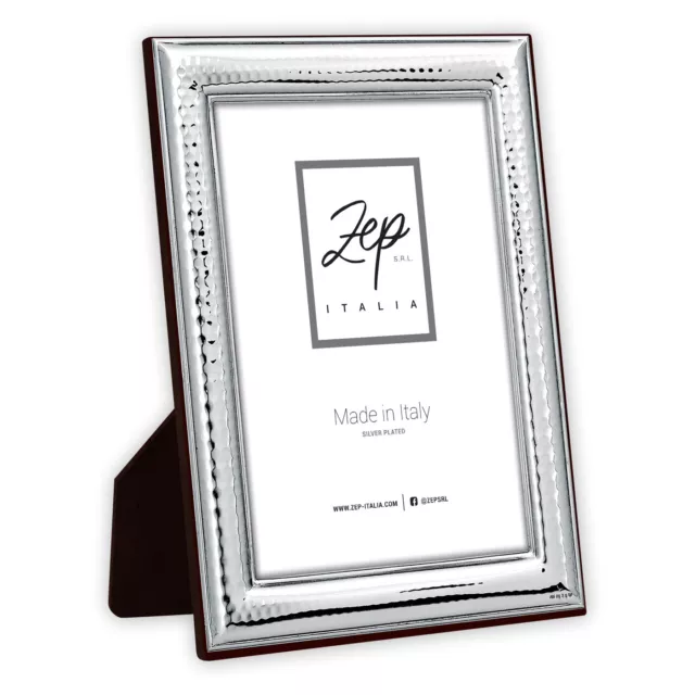 ZEP Cornice elegante in silver plated lucida effetto martellato varie dimensioni