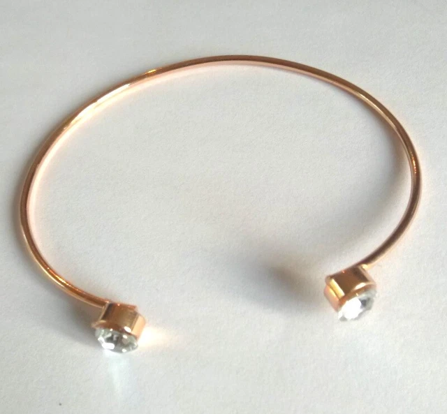 Bracelet Vintage Strass Blancs - Style Rivière De Diamants Années 70 Rosace - Occasion