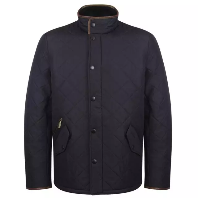 Barbour MQU0281 International Mens Powell Quilted Jacket In Navy Sizes S - 3XL