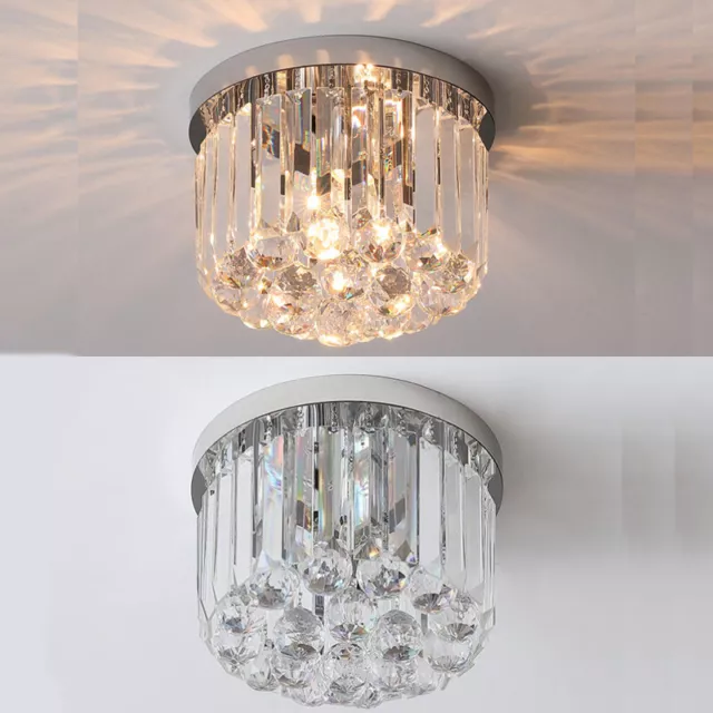 Crystal LED Ceiling Light Chandelier Pendant Dining Living Room Bedroom Lamp