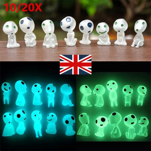 GLOW in the dark mini miniature Alien figures luminous fairy tree elf figurines