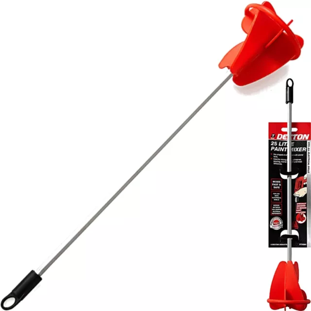 Dekton Hex Drill Paint Plaster Mixer Paddle Mixing Whisk Power Tool 25L