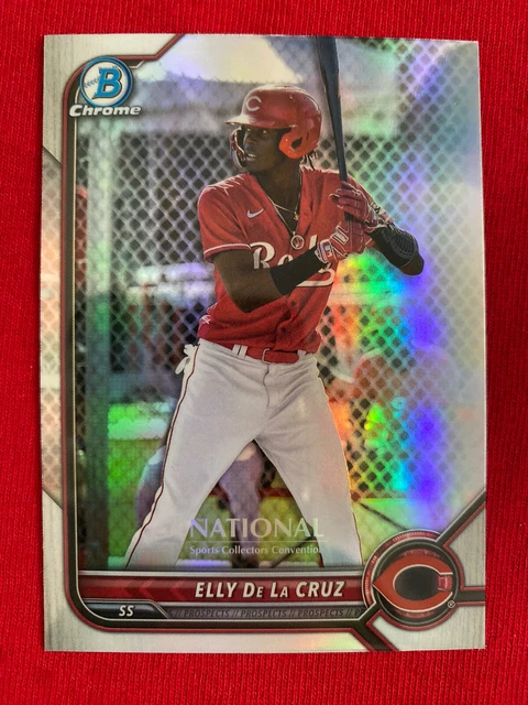 2022 Bowman Chrome Red Jersey Nationals Refractor Elly De La Cruz Reds Rookie 📈