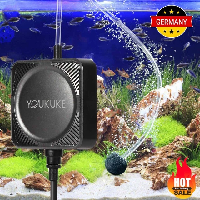 USB-Aufladbare Aquarium Luftpumpe - Ultra Leise & Regelbar, 1.5W, 3L/Min, Ideal Für Aquarien & Angeln