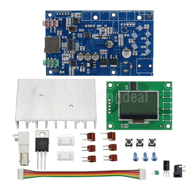 5W7W FM TRANSMITTER Kit Radio Station PLL Stereo Digital Frequency DIY
