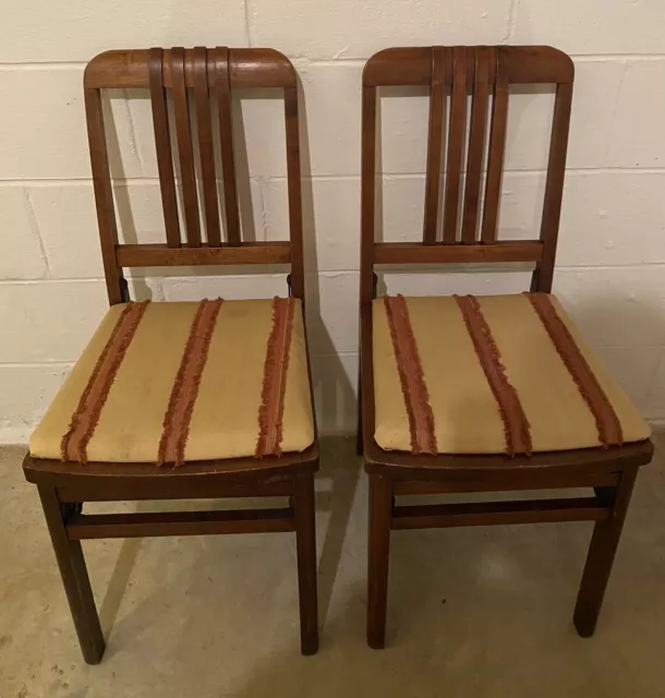 1930’s Louis Rastetter & Sons Solid Kumfort Solid Wood Folding Chairs Model#3915