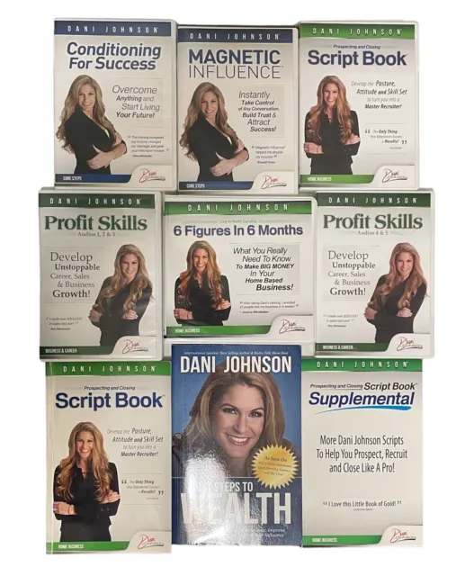 Dani Johnson Business & Career Development CDs & Book Success Profit Huge Lot