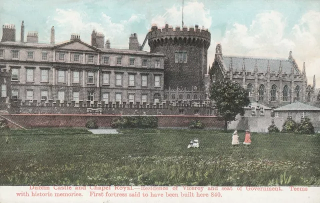 a irish dublin castle old postcard ireland
