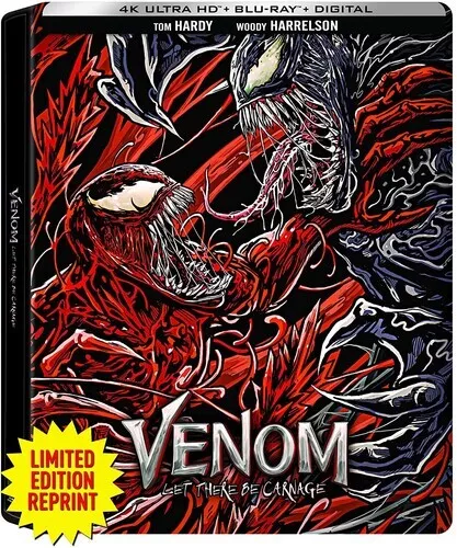 Venom: Let There Be Carnage [New 4K UHD Blu-ray] Ltd Ed, With Blu-Ray, Steelbo