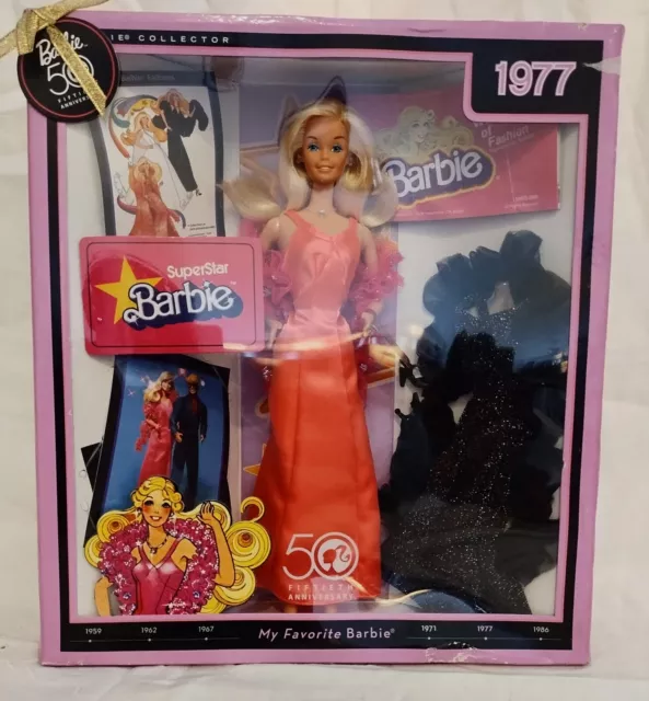 Vintage Fiftieth  50th Anniversary Barbie Doll My Favorite 1977 Superstar NOS