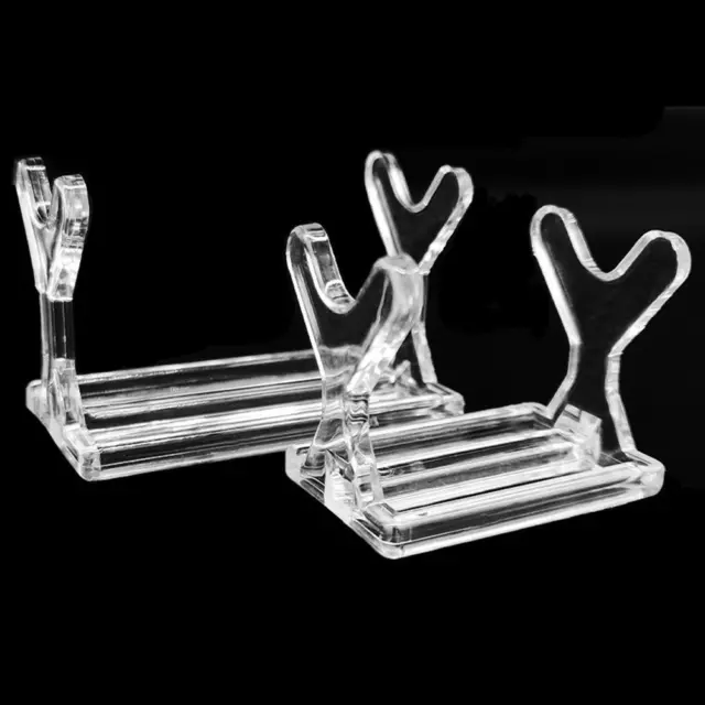 10 Clear 1-1/2 Display Stands Small Easels for displaying