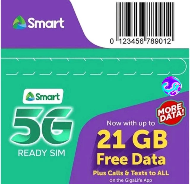 SMART PREPAID SIM Card Philippines Triple Cut 5G Ready Sim Get Up To 21 ...