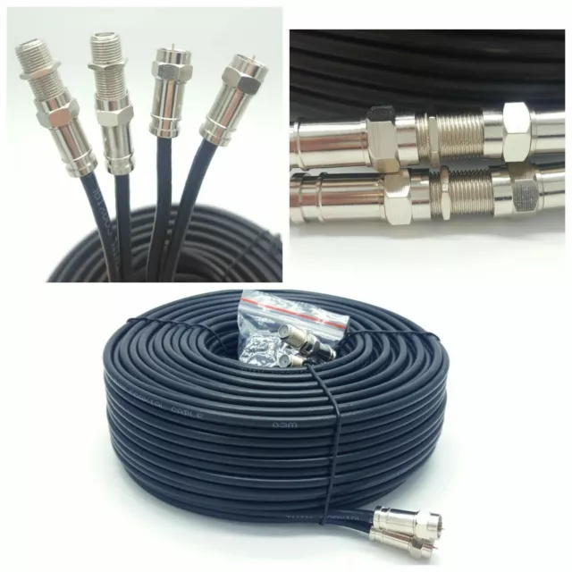 Premium Extension Satellite Dish Cable Double Wire Twin Lead For Sky + Hd Q Box