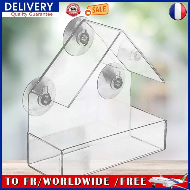 House Type Birds Hanging Feeder Easy To Clean Window Bird Feeder Pet Accessories