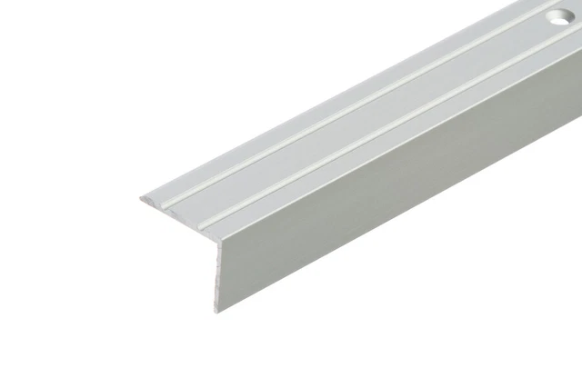 Cezar Narrow Stair Profile, 1" W x 3/4" H x 3-1/4' (39") L, Anodized Aluminum