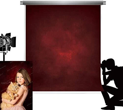 Sfondo Kate / 1,5x2,2 m rosso nero sfumato astratto sfondi scuri pieghevoli