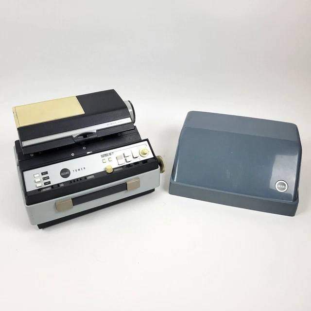 VINTAGE SEARS TOWER Automatic 500 Slide Projector 988 Partially Tested