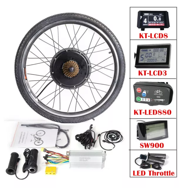 Kit conversione ruota posteriore e-bike per mountain bike 20""/24""/26""/27,5/28""/29""/700C