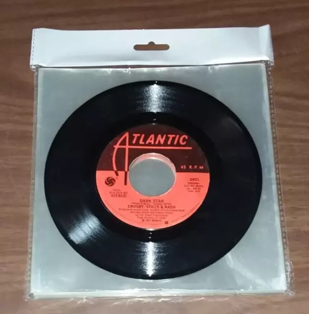 100 Clear 45 rpm Vinyl Record Outer Sleeves 7" inch NEW OPP