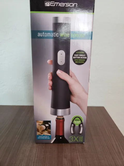 EMERSON Automatic Wine Opener With Bonus Foil Cutter Brand New in Box