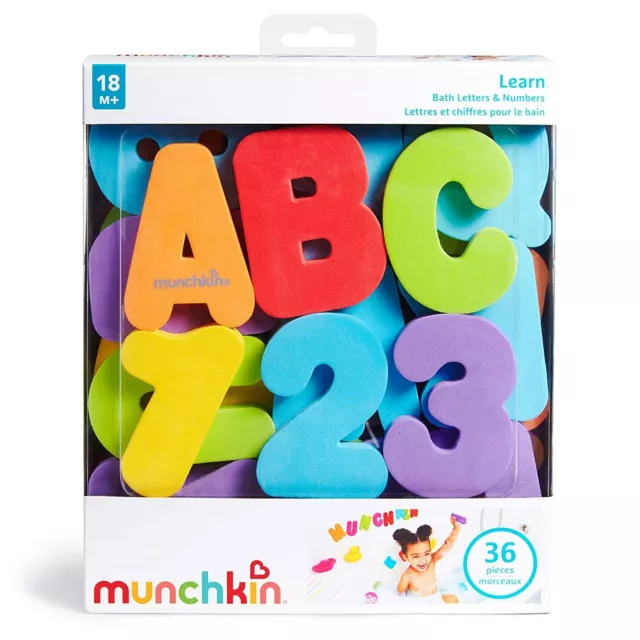 Munchkin Learn Bath Toy 36 Bath Foam Letters and Numbers