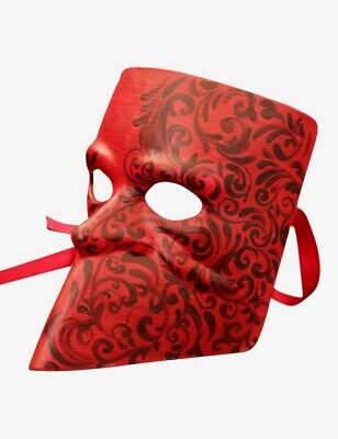 Venetian Mask Scarlet Bauta Made In Venice, Italy!