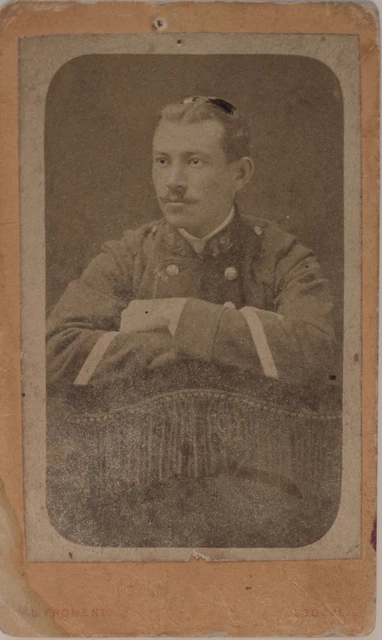 L. Froment Lodève Militaire Photographie Carte de visite Cdv Vintage Albumine 