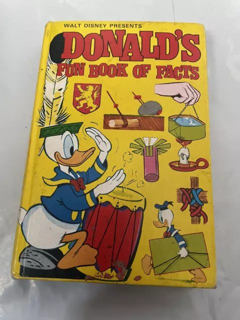 DONALD FUN BOOK OF FACTS  by Walt Disney Hardcover 1978