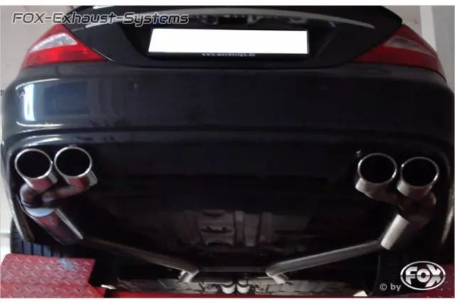 Duplex Sports Exhaust Mercedes CLS C219 2x115x85mm Oval Rolled Edge